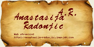 Anastasija Radonjić vizit kartica